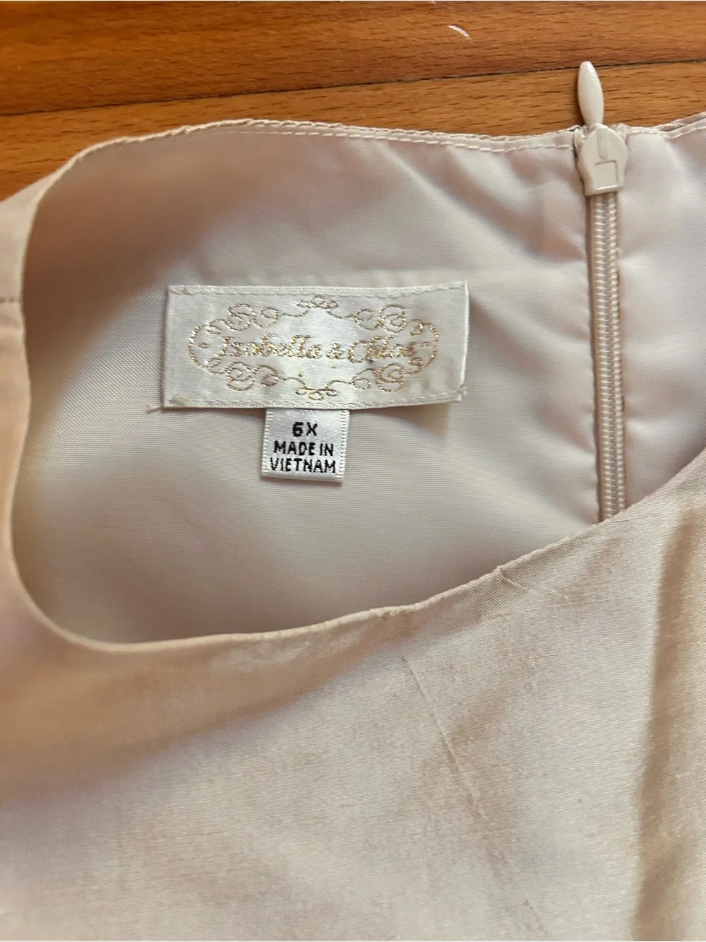 Isobella & Chloe Cream and Red Plaid Girls' Formal Dress